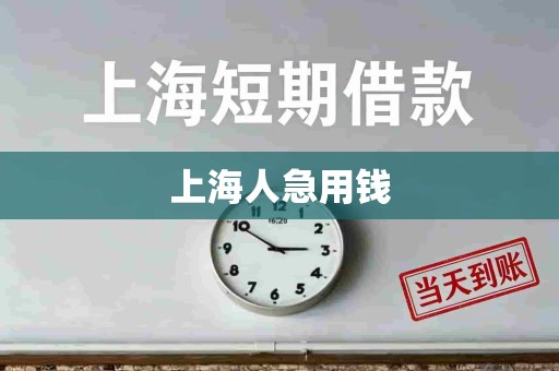 上海人急用钱