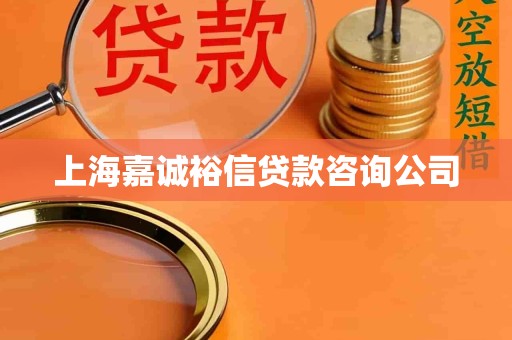 上海嘉诚裕信贷款咨询公司